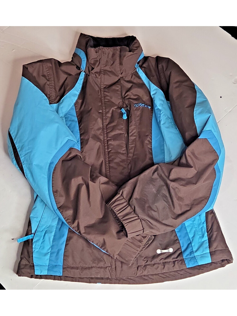 Spyder Paramount XT 8000MM Women's Ski Jacket Size 4 Black Blue Y2K